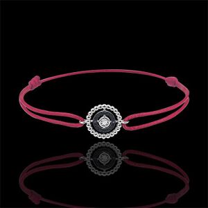 Edenly Armband Fleur de Sel - Kranz - WeiÃŸgold und schwarze Diamanten - Rotes
