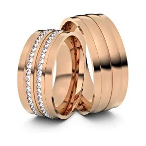 Juwelier-Schmuck Trauringe Stassfurt 750er Rotgold - 8986