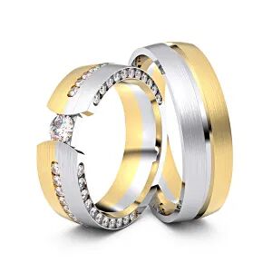 Juwelier-Schmuck Trauringe Kreuztal 750er Gelb-/Weißgold - 9267