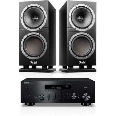 Teufel THEATER 500S + Yamaha R-N600A Schwarz Teufel THEATER 500S + Yamaha R-N600A Schwarz
