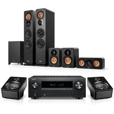 Teufel ULTIMA 40 Surround + DENON X3800H für Dolby Atmos Schwarz Teufel ULTIMA 40 Surround + DENON X3800H für Dolby Atmos Schwarz