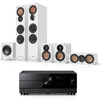 Teufel ULTIMA 40 Surround + Yamaha RX-A2A Weiß Teufel ULTIMA 40 Surround + Yamaha RX-A2A Weiß