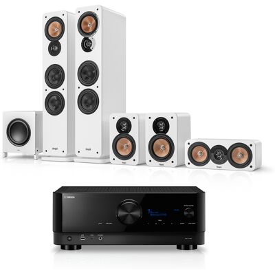 Teufel ULTIMA 40 Surround + Yamaha RX-V6A Weiß Teufel ULTIMA 40 Surround + Yamaha RX-V6A Weiß