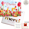 Persönliche Grußkarte mit Merci: Danke (250g)