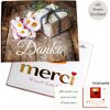 Persönliche Grußkarte mit Merci: Danke (250g)