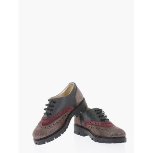 Monnalisa leather Oxford brogue with glitter details Größe 31