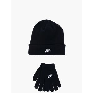 Nike Solid Color Beanie and Gloves Set with Embroidered Logo Größe Unica