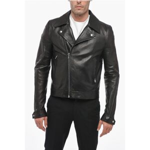 Rick Owens EDFU Leather DRACUBIKER Jacket with Zipped Sleeves Größe 50