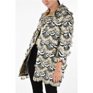 Dsquared2 Sequined Coat with Feathers Größe 40