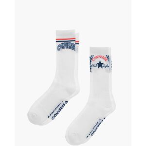 Converse Set 2 Pairs of Ribbed Long Socks with Embroidered Logo Größe 39-42