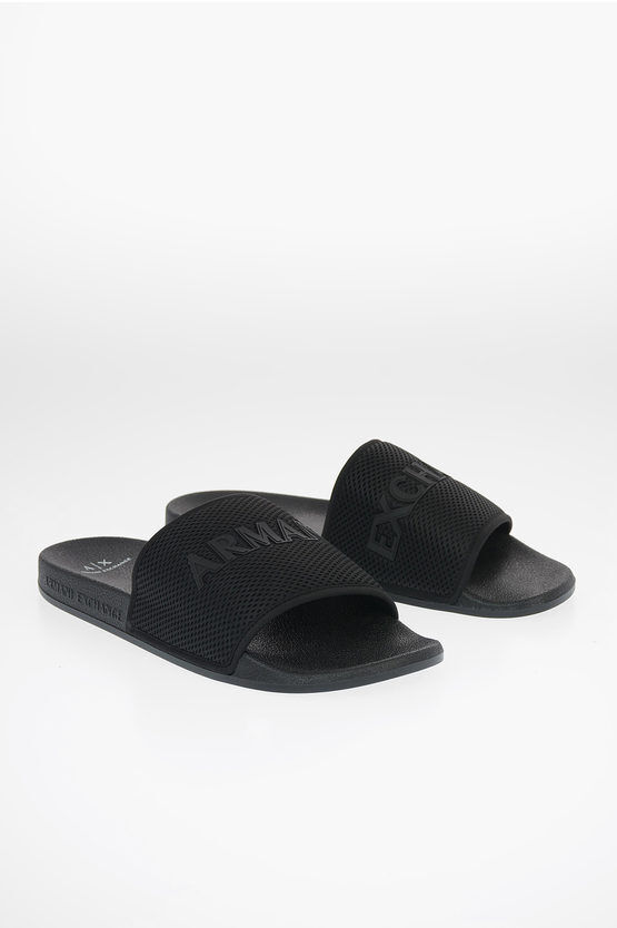 Giorgio Armani EXCHANGE Fabric and Rubber Slipper Größe 39