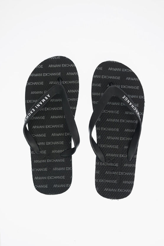 Giorgio Armani EXCHANGE Logo Printed Flip Flop Größe 45