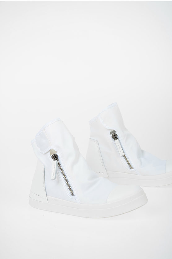 Cinzia Araia leather and fabric high-top sneakers Größe 44