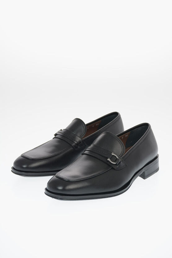 Salvatore Ferragamo Leather ANTONIO Bit Loafers with Horsebit Größe 6,5