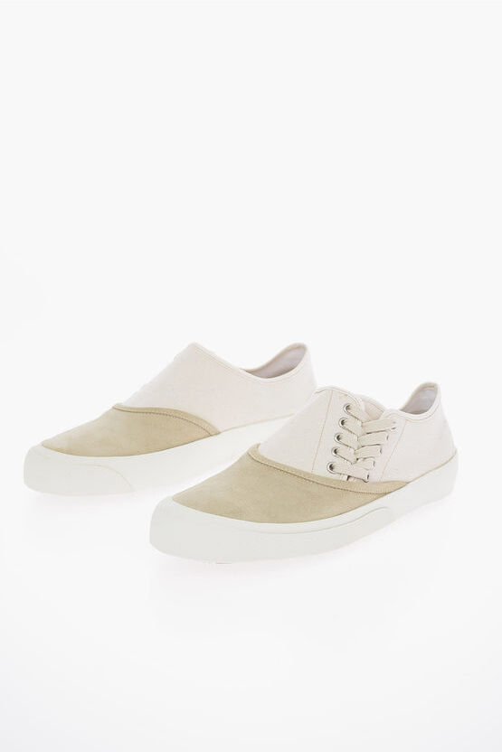 Maison Margiela MM22 Two Tone Sneakers With Suede Leather Detail Größe 43