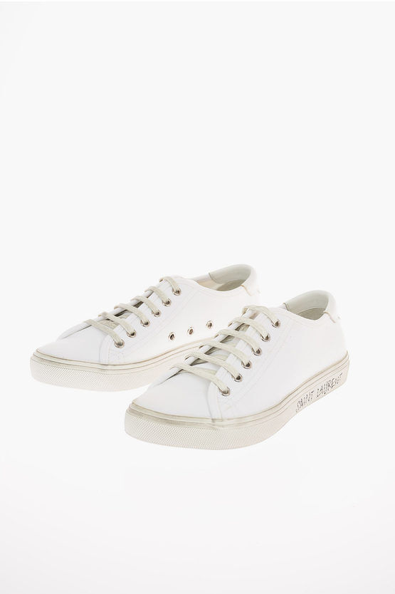 Saint Laurent Canvas MALIBU USED Low Sneakers Größe 35