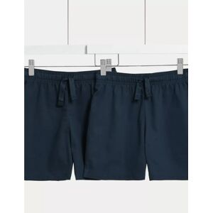 Marks & Spencer 2er-Pack Unisex-Shorts aus reiner Baumwolle - Navy - 4-5 Jahre