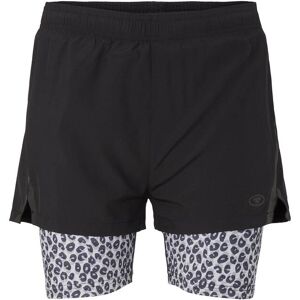 TOM TAILOR Damen 2-in-1 Shorts, schwarz, Gr. XL