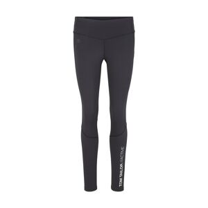 TOM TAILOR Damen Tights in Ankle Länge, schwarz, Textprint, Gr. M