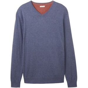 TOM TAILOR Herren Basic Strickpullover, blau, Gr. XXXL