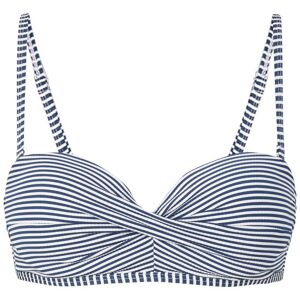 TOM TAILOR Damen Gestreiftes Bandeau-Bikinitop, blau, Streifenmuster, Gr. 40C