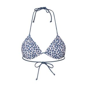 TOM TAILOR Damen Triangel Bikinitop mit Leo-Print, blau, Animalprint, Gr. 36