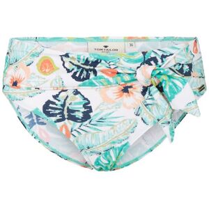 TOM TAILOR Damen Bikini Slip mit Print, weiß, Print, Gr. 36