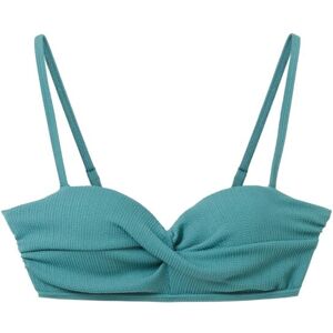 TOM TAILOR Damen Bandeau-Bikinitop, grün, Uni, Gr. 42C