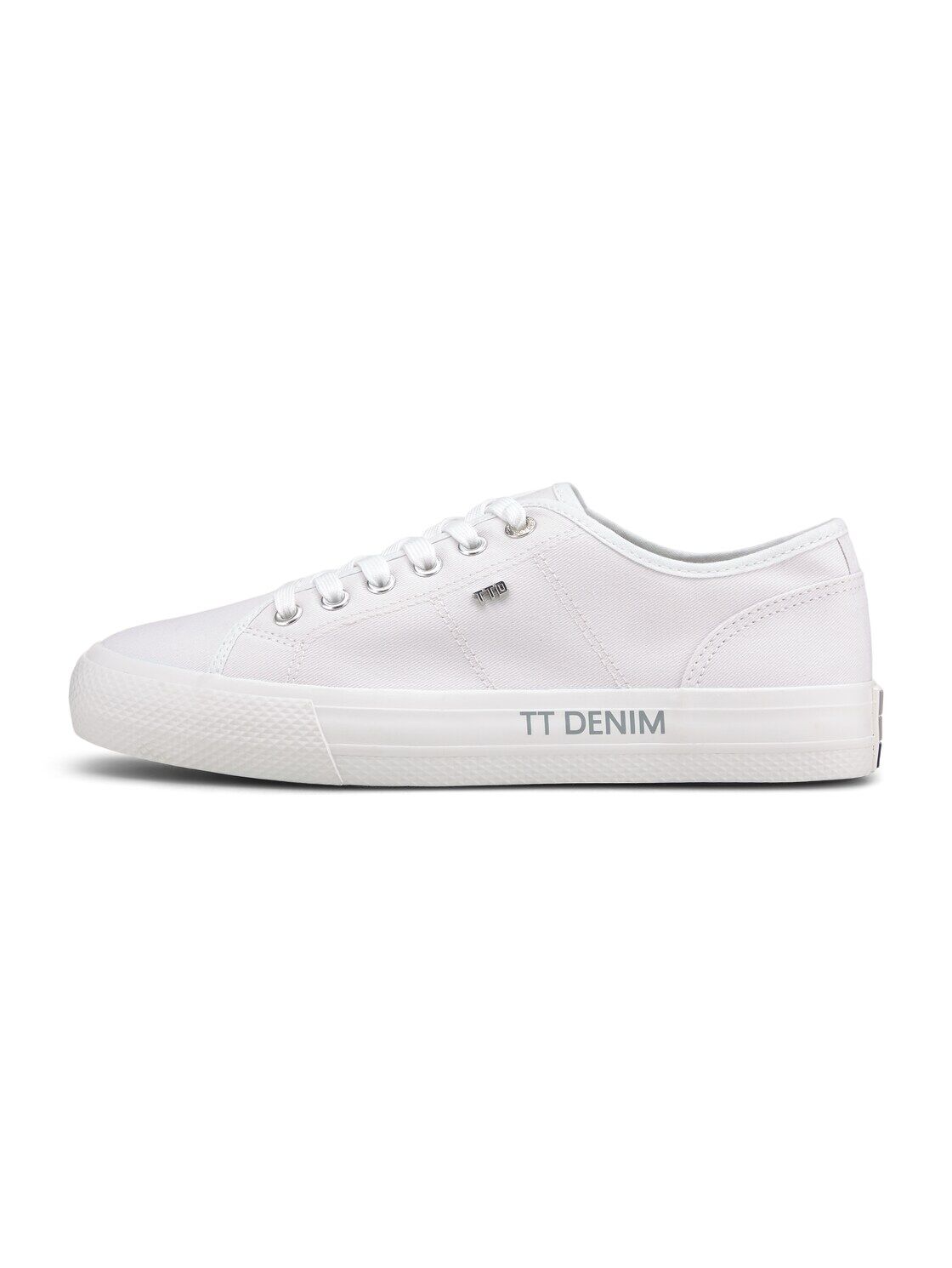 TOM TAILOR DENIM Damen schlichter Sneaker, weiß, Gr.36