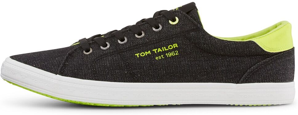 TOM TAILOR Herren Sneaker mit Farb-Details, schwarz, Gr.45