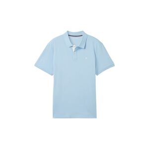 TOM TAILOR Herren Basic Polo Shirt, blau, Uni, Gr. M