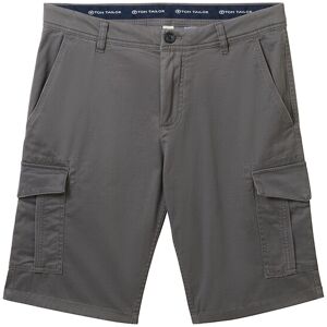 TOM TAILOR Herren Regular Cargoshorts, schwarz, Uni, Gr. 31