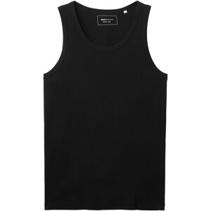 TOM TAILOR DENIM Herren Basic Tanktop, schwarz, Uni, Gr. XL