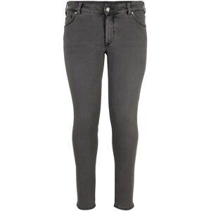 TOM TAILOR Damen Plus - Used Look Skinny Jeans mit Bio-Baumwolle, schwarz, Gr. 44