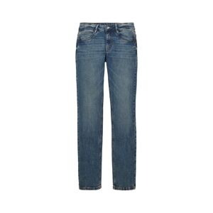 TOM TAILOR Damen Alexa Straight Jeans, blau, Uni, Gr. 28/32