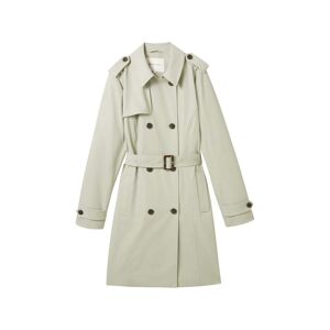 TOM TAILOR Damen Basic Trenchcoat, grün, Uni, Gr. XL