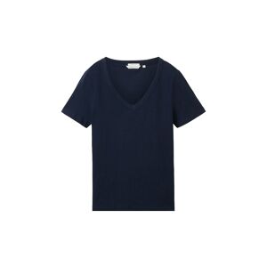 TOM TAILOR Damen T-Shirt mit Bio-Baumwolle, blau, Uni, Gr. XXL
