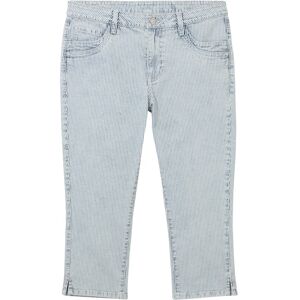 TOM TAILOR Damen Alexa Capri Jeans, blau, Nadelstreifen, Gr. 26