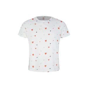 TOM TAILOR Damen Plus - T-Shirt mit Allover-Print, weiß, Muster, Gr. 50