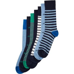 TOM TAILOR Herren 7er-Set Socken, blau, Muster, Gr. 43-46