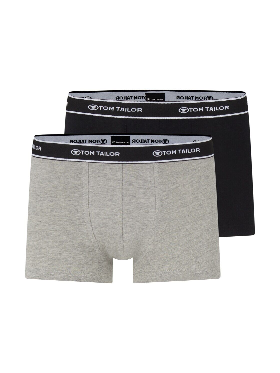 TOM TAILOR Herren Boxershorts im Doppelpack, grau, unifarben, Gr.S/4