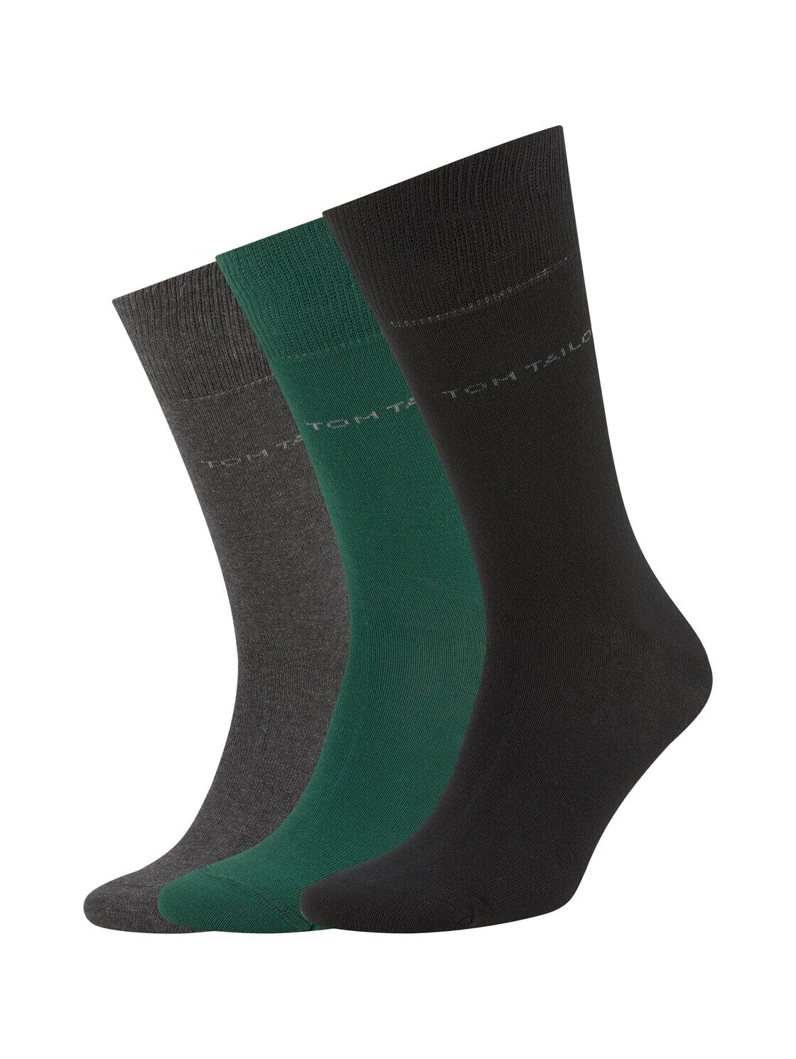 TOM TAILOR Herren Basic Socken im Dreierpack, grün, Gr.39-42