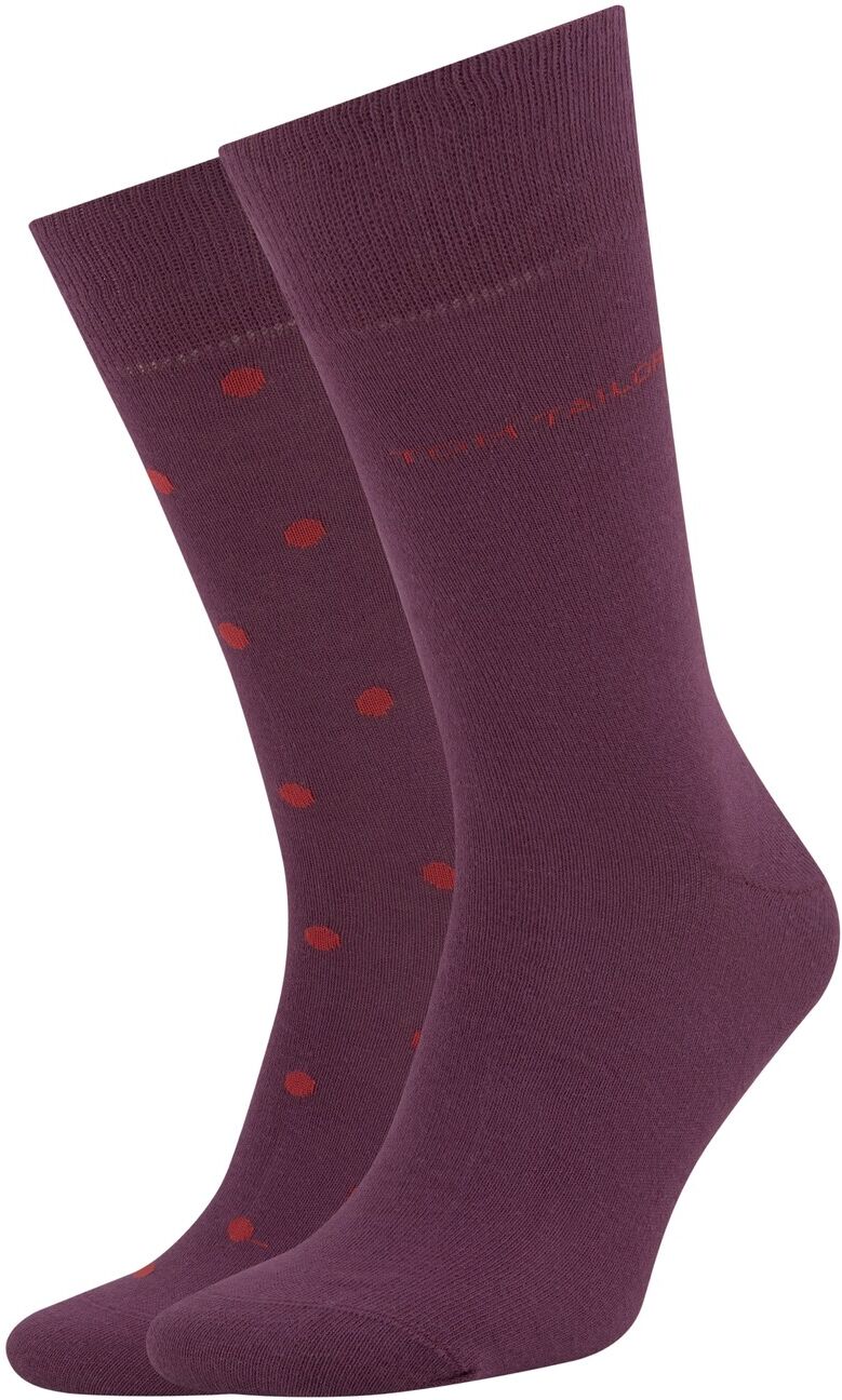 TOM TAILOR Herren Gepunktete Socken im Doppelpack, rot, Gr.43-46