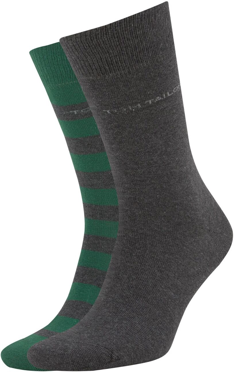 TOM TAILOR Herren Socken im Doppelpack, grün, Gr.43-46