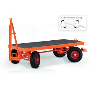 Rollcart Industrieanhänger mit 1-Achs- Drehschemel- Lenkung  2500x1250mm Luftbereifung 5000kg Tragkraft