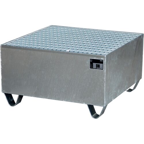 Bauer Auffangwanne 2003, feuerverzinkt mit Gitterrost und Stützfüßen