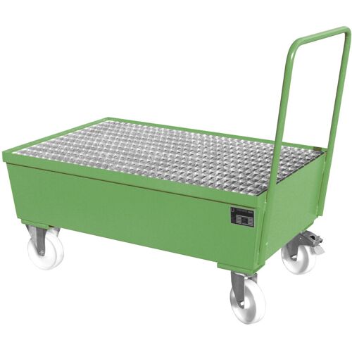 Bauer Fahrbare Auffangwanne AW-F 2, max. 2 Fässer, Resedagrün