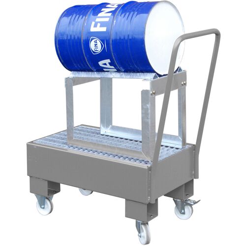 Bauer Fahrbare Auffangwanne AW 60-1 SRF, lackiert, Mausgrau