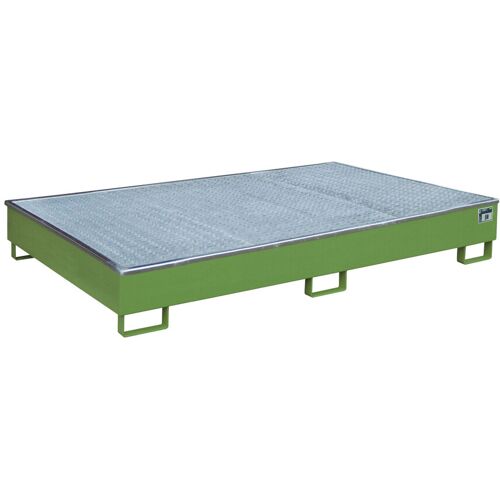 Bauer Regalwanne mit PE-Einsatz RW-GR 2200-2 PE, lackiert, Resedagrün