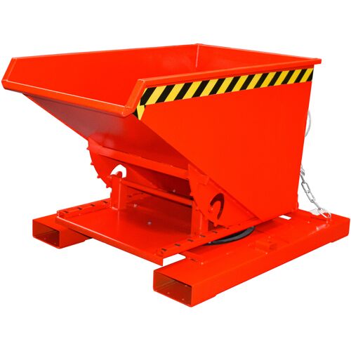Bauer Spänebehälter S3S 300 mit 3-seitiger Kippfunktion, lackiert, Feuerrot